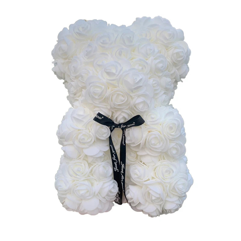 25cm Rose Teddy Bears Artificial Flower Bear Of Roses For Women Valentine's Wedding Birthday Christmas Gifts 2026