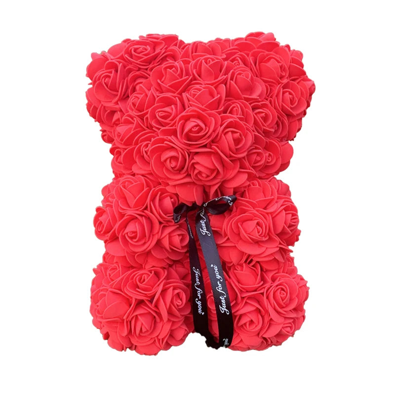 25cm Rose Teddy Bears Artificial Flower Bear Of Roses For Women Valentine's Wedding Birthday Christmas Gifts 2026
