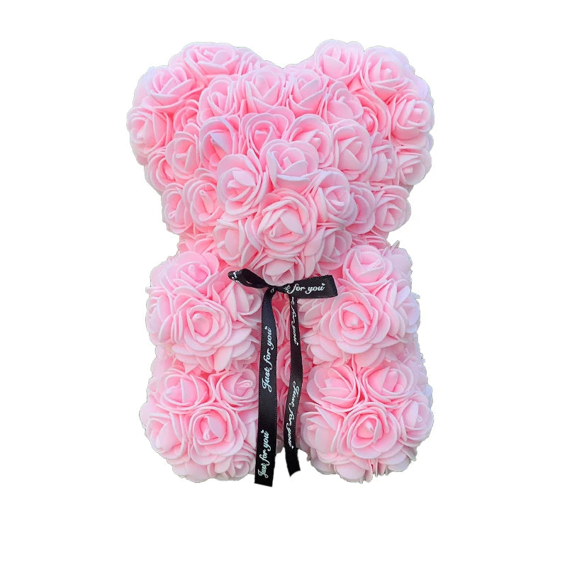 25cm Rose Teddy Bears Artificial Flower Bear Of Roses For Women Valentine's Wedding Birthday Christmas Gifts 2026