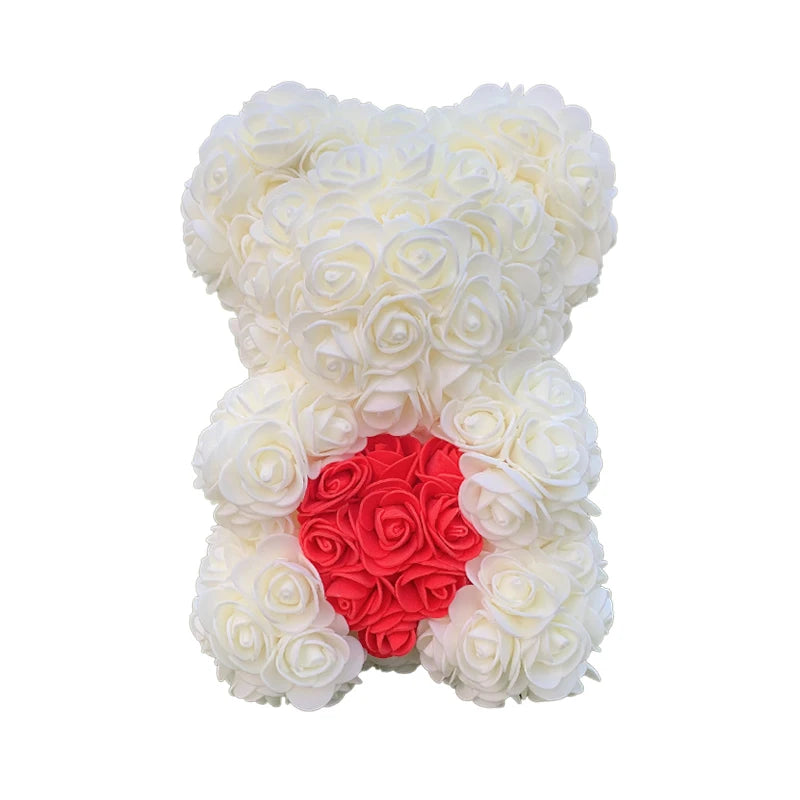 25cm Rose Teddy Bears Artificial Flower Bear Of Roses For Women Valentine's Wedding Birthday Christmas Gifts 2026