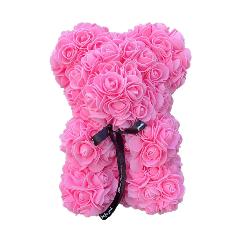 25cm Rose Teddy Bears Artificial Flower Bear Of Roses For Women Valentine's Wedding Birthday Christmas Gifts 2026