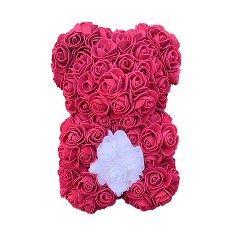 25cm Rose Teddy Bears Artificial Flower Bear Of Roses For Women Valentine's Wedding Birthday Christmas Gifts 2026