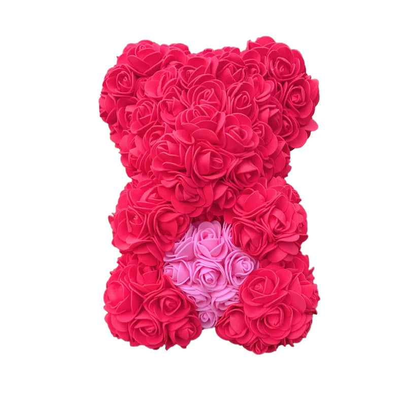 25cm Rose Teddy Bears Artificial Flower Bear Of Roses For Women Valentine's Wedding Birthday Christmas Gifts 2026