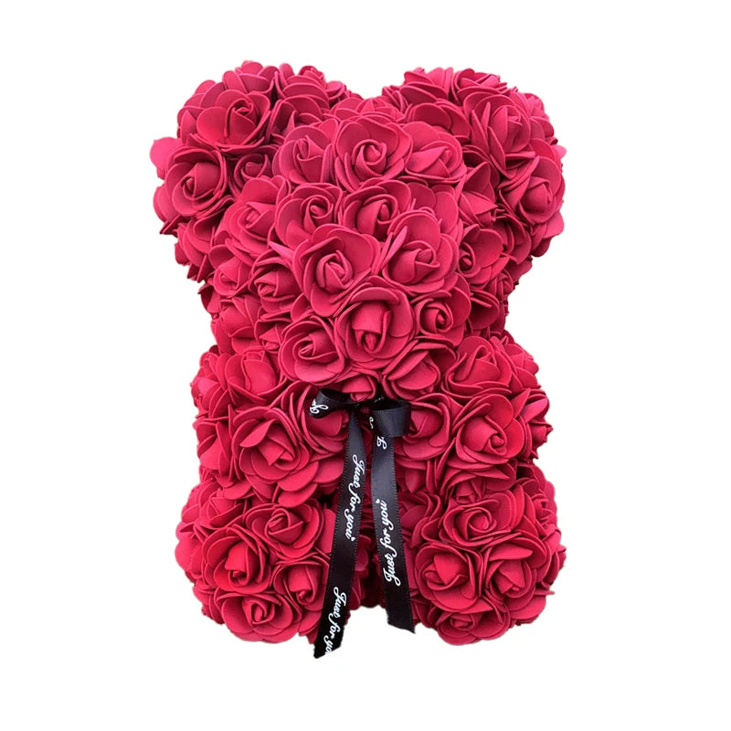 25cm Rose Teddy Bears Artificial Flower Bear Of Roses For Women Valentine's Wedding Birthday Christmas Gifts 2026