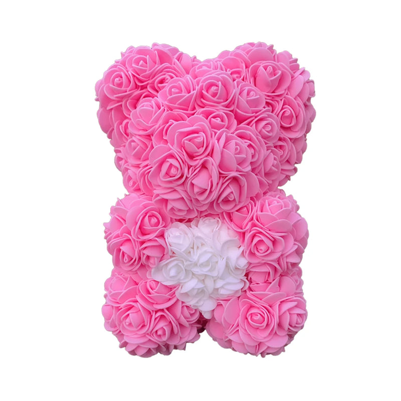 25cm Rose Teddy Bears Artificial Flower Bear Of Roses For Women Valentine's Wedding Birthday Christmas Gifts 2026