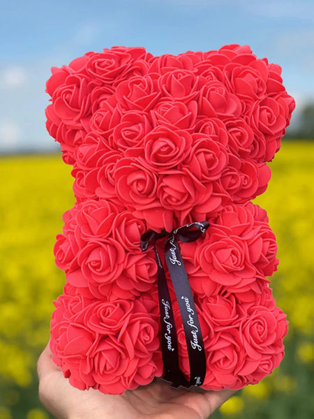 25cm Rose Teddy Bears Artificial Flower Bear Of Roses For Women Valentine's Wedding Birthday Christmas Gifts 2026