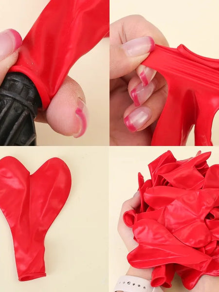 10 Inch Heart Shaped Balloon Valentine Day Latex Red Heart Love Inflatable Balloons for Wedding Party Anniversary Decor Supplies