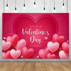 Balloon Red Love Heart Rose Background Happy Valentine's Day Backdrop Supplies Valentine's Day Party Decoration Photo Shoot Prop