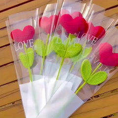 Handmade crochet heart-shaped bouquets are perfect as gifts for Valentine's Day and graduation ceremonies home decor