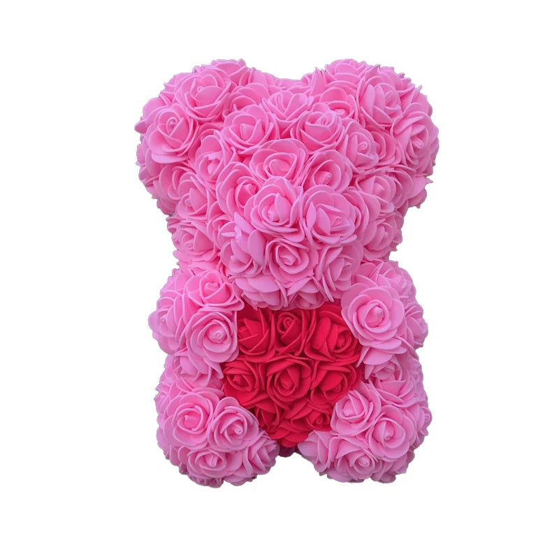 25cm Rose Teddy Bears Artificial Flower Bear Of Roses For Women Valentine's Wedding Birthday Christmas Gifts 2026