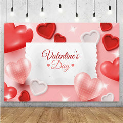Balloon Red Love Heart Rose Background Happy Valentine's Day Backdrop Supplies Valentine's Day Party Decoration Photo Shoot Prop