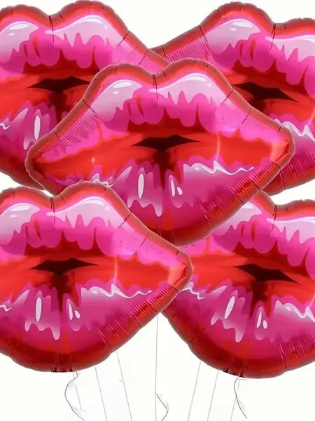 Valentines Day Decoration Foil Balloons Lips Heart Shaped Balloons for Wedding Anniversary Romantic Party Decorations Supplies