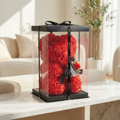 2026 Eternal Rose Teddy Bear Artificial Flower Gift for Mom - Mother's Day Birthday Valentine's Day Anniversary Home Decor