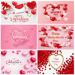Balloon Red Love Heart Rose Background Happy Valentine's Day Backdrop Supplies Valentine's Day Party Decoration Photo Shoot Prop