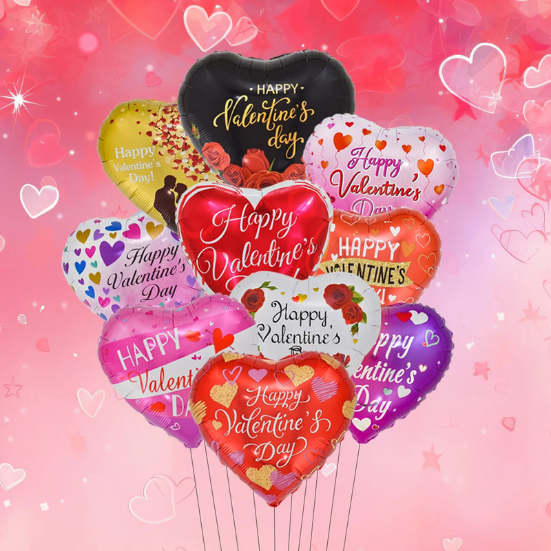 1pc Base Stand Happy Valentine's Day Heart to Heart Balloons Love Heart Bear Balloon wedding Valentine's Day Decorations