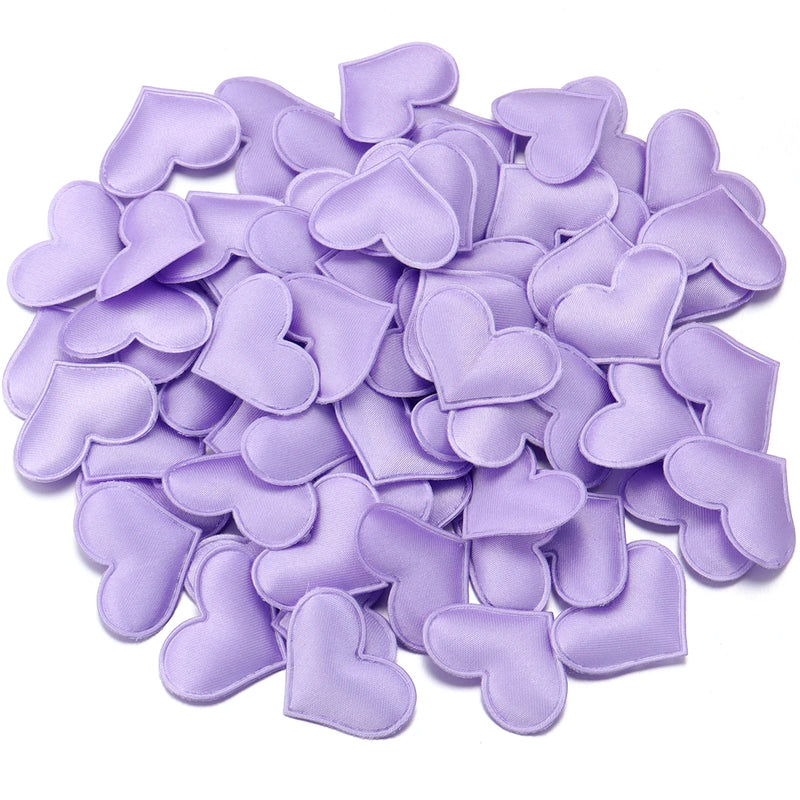 50-200Pcs/lot Romantic Sponge Satin Fabric Heart Petals Confetti Wedding Party Table Bed Heart Petals Valentine Decorations