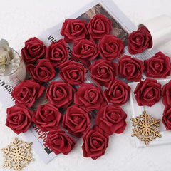 50/100PC Foam Rose Artificial Flowers Valentine Wedding Bridal Bouquet Car Decora DIY Gift Candy Box Garland Home Outdoor Garden