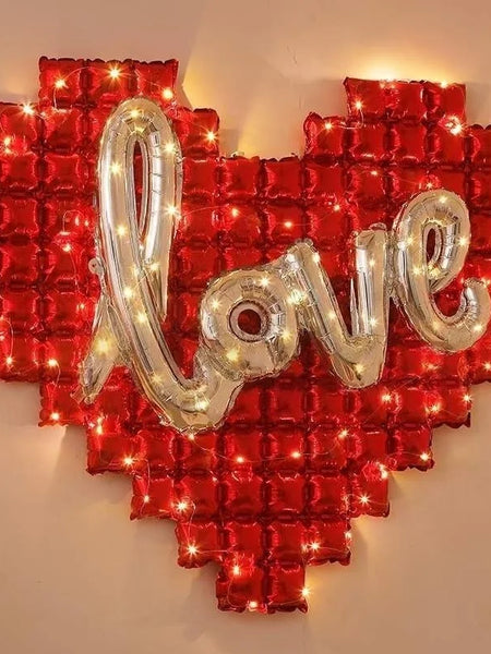 60in Standing Cute Love Teddy Bear-Shaped Balloon for Romantic Valentine's Day Proposal Wedding Birthday Party Decoration