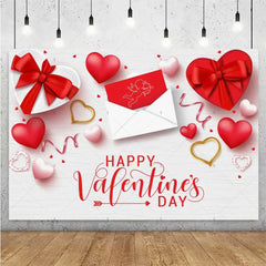 Balloon Red Love Heart Rose Background Happy Valentine's Day Backdrop Supplies Valentine's Day Party Decoration Photo Shoot Prop