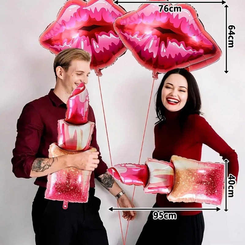 60in Standing Cute Love Teddy Bear-Shaped Balloon for Romantic Valentine's Day Proposal Wedding Birthday Party Decoration