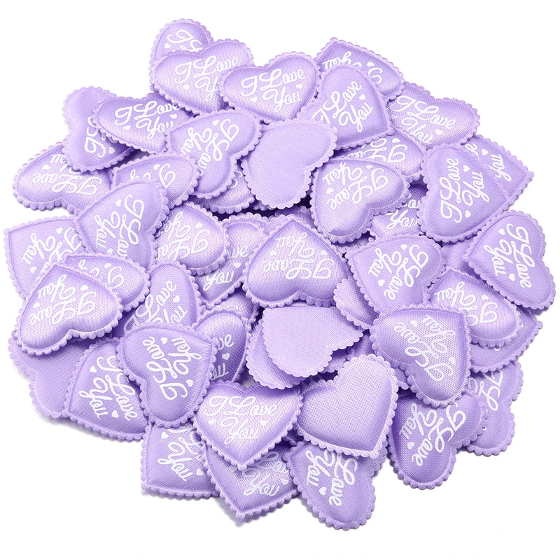 50-200Pcs/lot Romantic Sponge Satin Fabric Heart Petals Confetti Wedding Party Table Bed Heart Petals Valentine Decorations