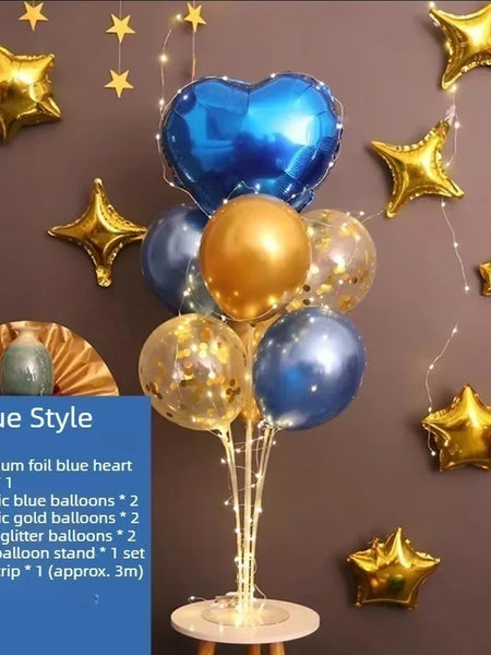 Red Heart Balloon Stand Kit with Base and Rod for Valentine’s Day Anniversary Wedding Party Mother’s Day Decor and Decoration