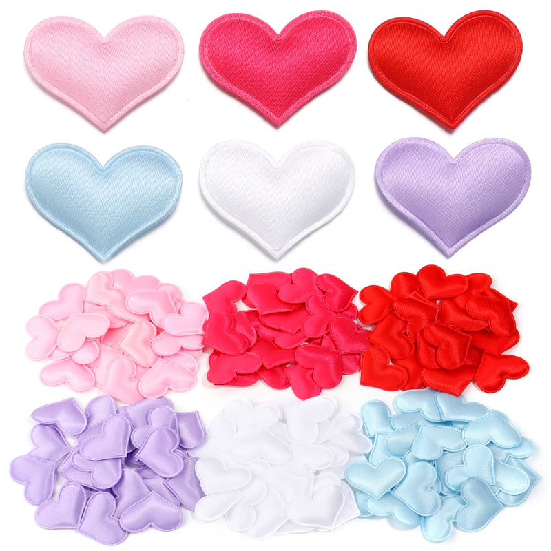 50-200Pcs/lot Romantic Sponge Satin Fabric Heart Petals Confetti Wedding Party Table Bed Heart Petals Valentine Decorations