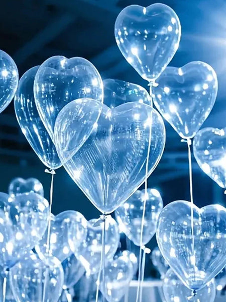10pcs Transparent Love Heart Balloons Valentine`s Day Latex Balloon 10Inch Ballon Wedding Birthday Baloon Decor Party Supply