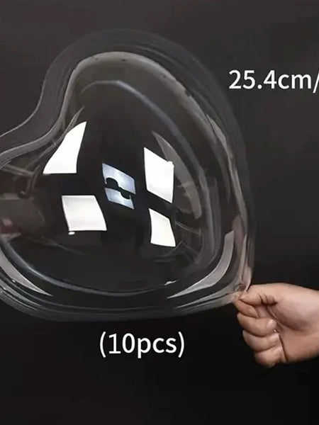 10pcs Transparent Love Heart Balloons Valentine`s Day Latex Balloon 10Inch Ballon Wedding Birthday Baloon Decor Party Supply