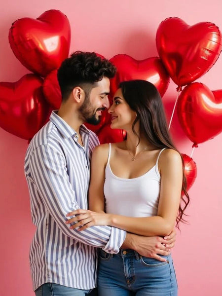 5/10Pcs 18inch Red Love Heart Shape Foil Balloons With Double-Sided Glue Wedding Birthday Party Decoration Aluminum Foil Ballons