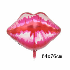 Valentines Day Decoration Foil Balloons Lips Heart Shaped Balloons for Wedding Anniversary Romantic Party Decorations Supplies