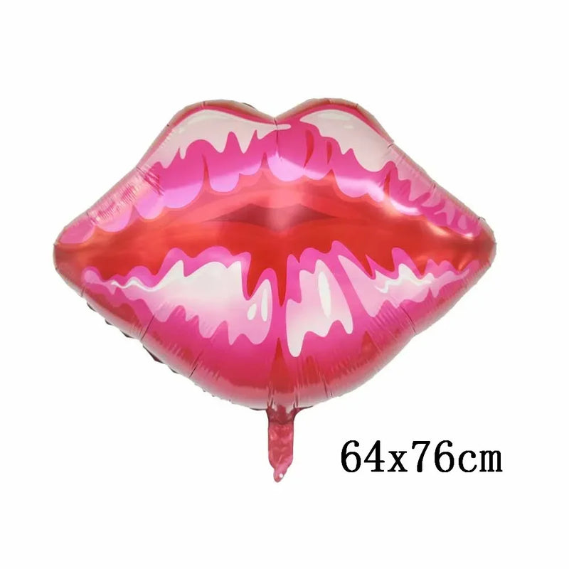Valentines Day Decoration Foil Balloons Lips Heart Shaped Balloons for Wedding Anniversary Romantic Party Decorations Supplies
