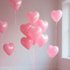 10pcs-100pcs White, Red, Pink, Blue 10-Inch Heart-Shaped Latex Balloons, Suitable For Birthday Party Decor, Valentine's Day Deco