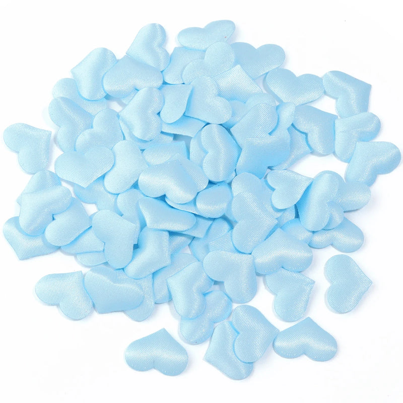 50-200Pcs/lot Romantic Sponge Satin Fabric Heart Petals Confetti Wedding Party Table Bed Heart Petals Valentine Decorations