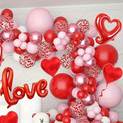 126pcs/Set Valentine's Day Balloon Arch Garland Kit Set for Wedding Engagement Valentine's Day Party Decor Air Globos Supplies