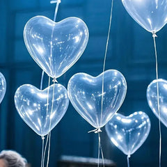 10pcs Transparent Love Heart Balloons Valentine`s Day Latex Balloon 10Inch Ballon Wedding Birthday Baloon Decor Party Supply