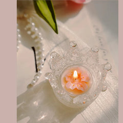 4 Pcs/Box Pink Peach Blossom Scented Candles,Valentines Decor,Room Decor,Gifts For Women Valentine's Day Wedding Favors