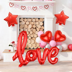 5pcs Valentine's Day balloon set for romantic decoration on Valentine's Day, birthday parties, weddings, and anniversaries