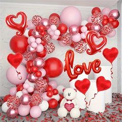 126pcs/Set Valentine's Day Balloon Arch Garland Kit Set for Wedding Engagement Valentine's Day Party Decor Air Globos Supplies