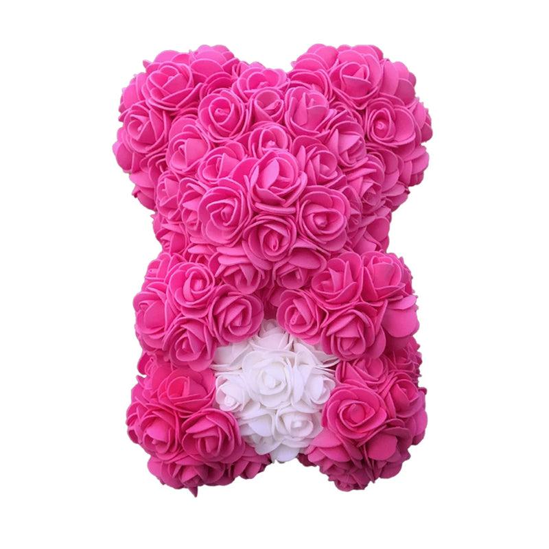 25cm Rose Teddy Bears Artificial Flower Bear Of Roses For Women Valentine's Wedding Birthday Christmas Gifts 2026