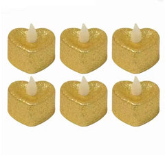 Heart Shaped Electronic Candle Lights LED Candles, Valentine's Day Decor