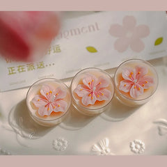 4 Pcs/Box Pink Peach Blossom Scented Candles,Valentines Decor,Room Decor,Gifts For Women Valentine's Day Wedding Favors