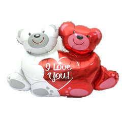 1pc Base Stand Happy Valentine's Day Heart to Heart Balloons Love Heart Bear Balloon wedding Valentine's Day Decorations
