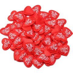50-200Pcs/lot Romantic Sponge Satin Fabric Heart Petals Confetti Wedding Party Table Bed Heart Petals Valentine Decorations