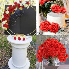 50/100PC Foam Rose Artificial Flowers Valentine Wedding Bridal Bouquet Car Decora DIY Gift Candy Box Garland Home Outdoor Garden