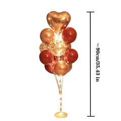 Red Heart Balloon Stand Kit with Base and Rod for Valentine’s Day Anniversary Wedding Party Mother’s Day Decor and Decoration