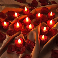 Heart Shaped Electronic Candle Lights LED Candles, Valentine's Day Decor