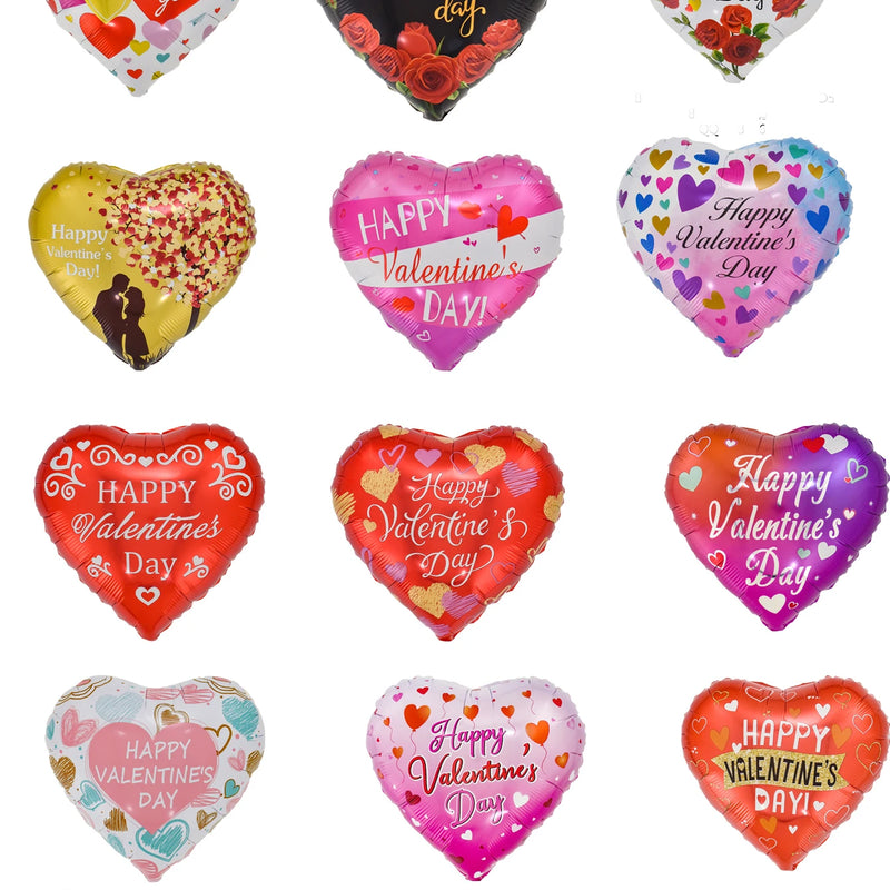 1pc Base Stand Happy Valentine's Day Heart to Heart Balloons Love Heart Bear Balloon wedding Valentine's Day Decorations
