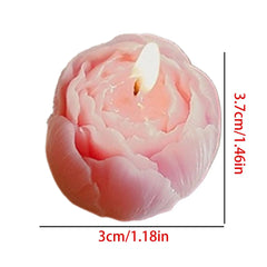 4Pcs Rose Flower Shaped Soy Wax Candle Set Floral Candle Handmade Decorative Candles for Home Decor Birthday Valentines Wedding