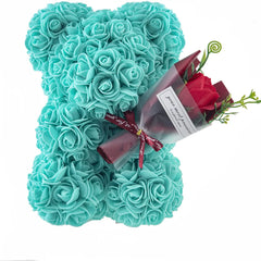2026 Eternal Rose Teddy Bear Artificial Flower Gift for Mom - Mother's Day Birthday Valentine's Day Anniversary Home Decor